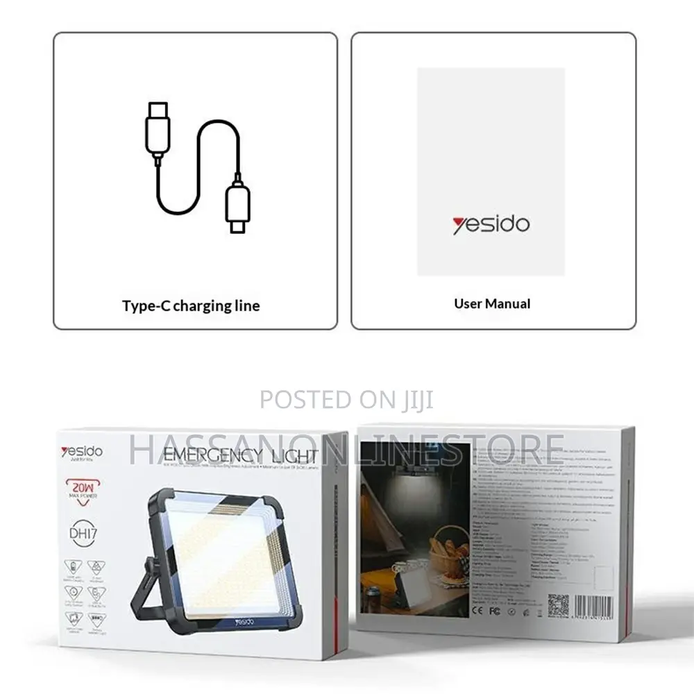 Yesido Dh17 Outdoor Floodlight Emergency Light 600 Led Fill Light