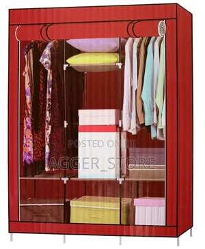 Storage Wardrobe Kabati Ya Kitambaa 3 Door