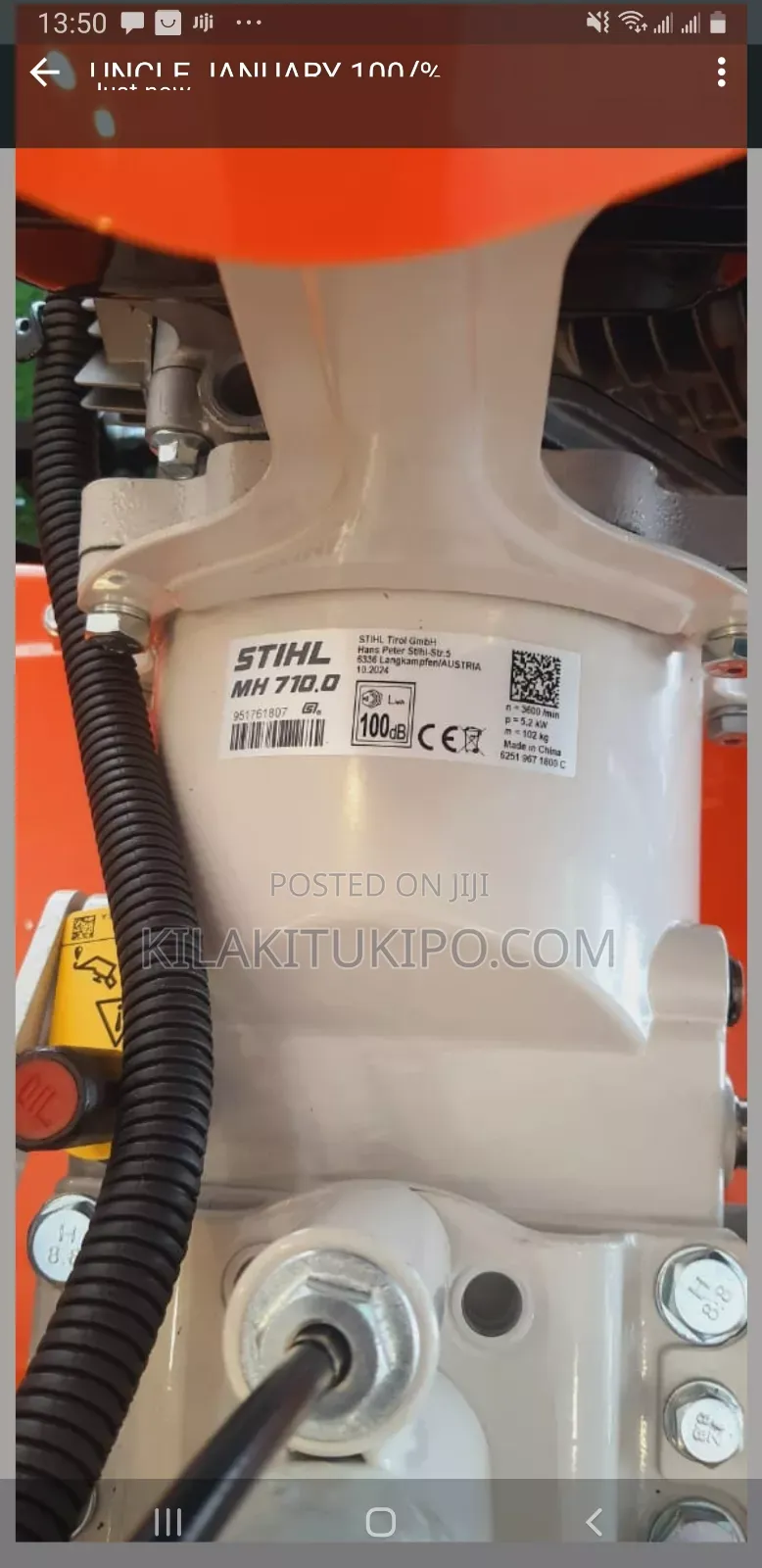 7.1hp Powertiller Stihl Mh 710.0
