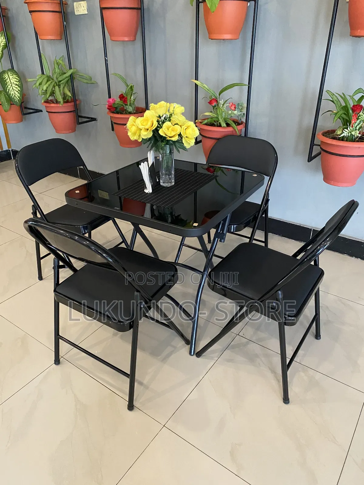 Folding Table With 4 Chairs Simple and Good Quality