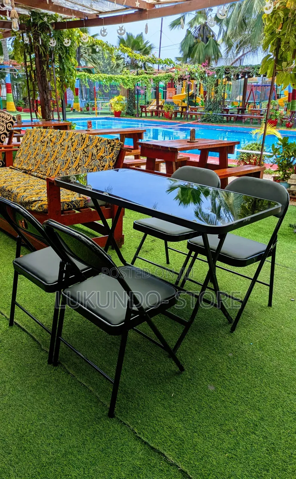 Portable Folding Table 120cm With 4 Chairs