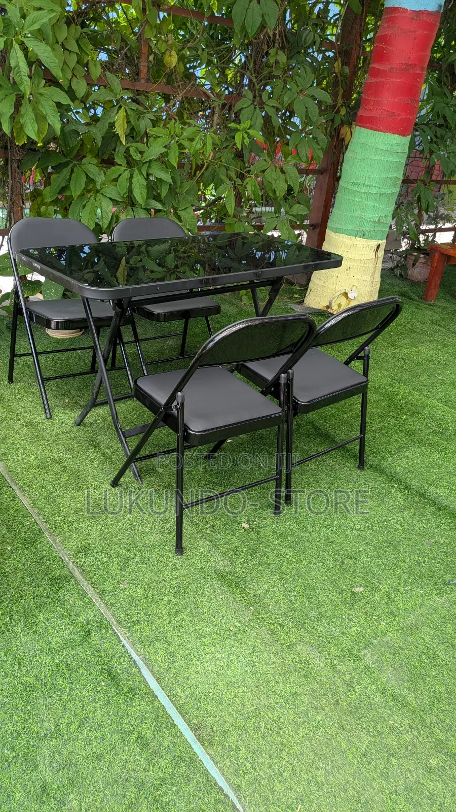 Portable Folding Table 120cm With 4 Chairs