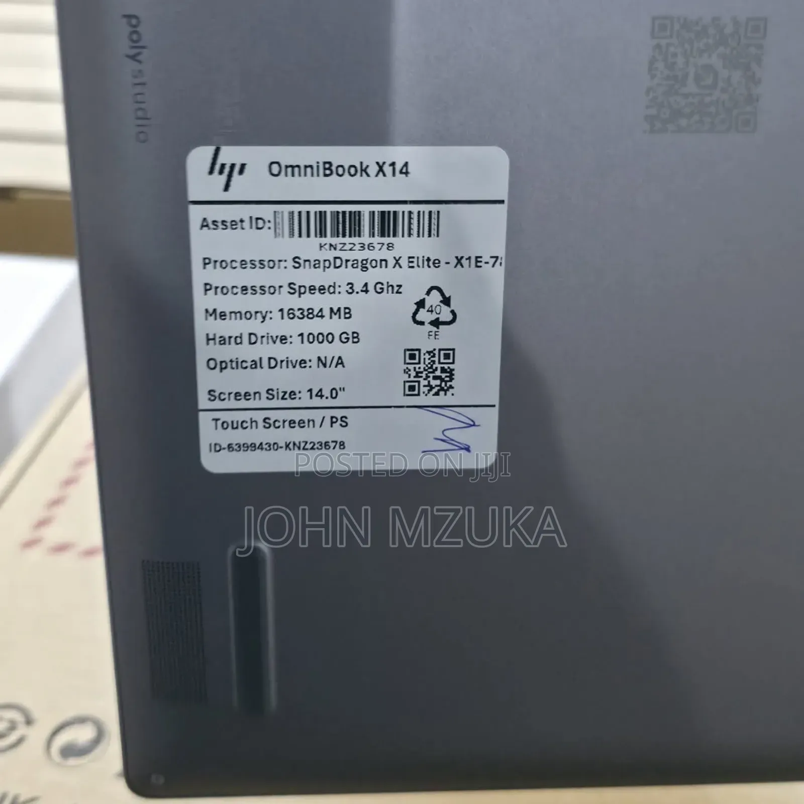 New HP OmniBook X Laptop 14-Fe0097nr 16GB Qualcomm Snapdragon X Elite