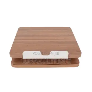 Wooden Laptop Stand – Adjustable (Deep Wood Finish)