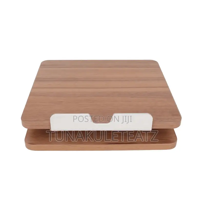 Wooden Laptop Stand – Adjustable (Deep Wood Finish)