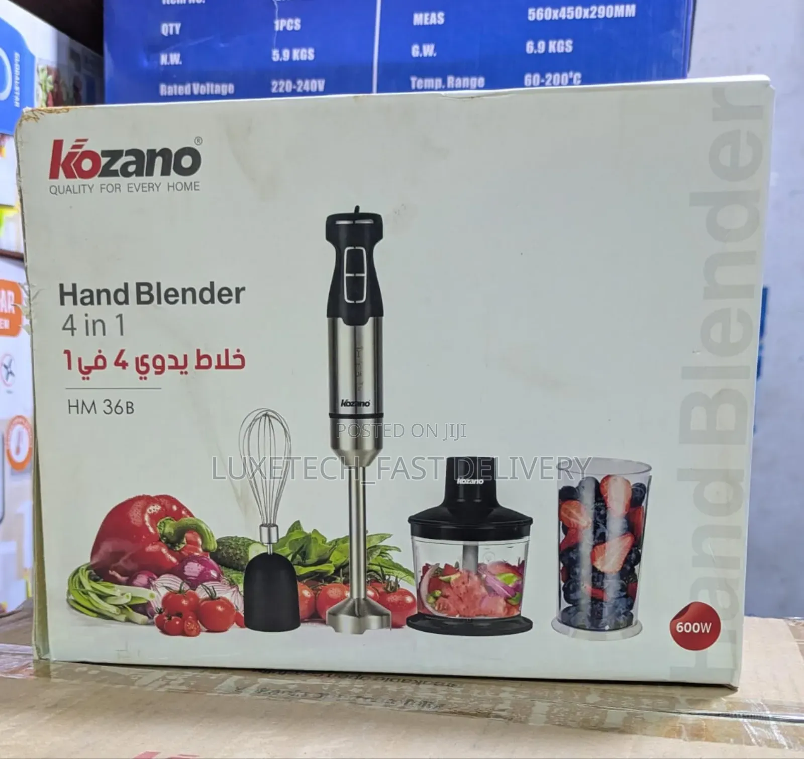 Kozano Hm36b 4-in-1 Hand Blender Set