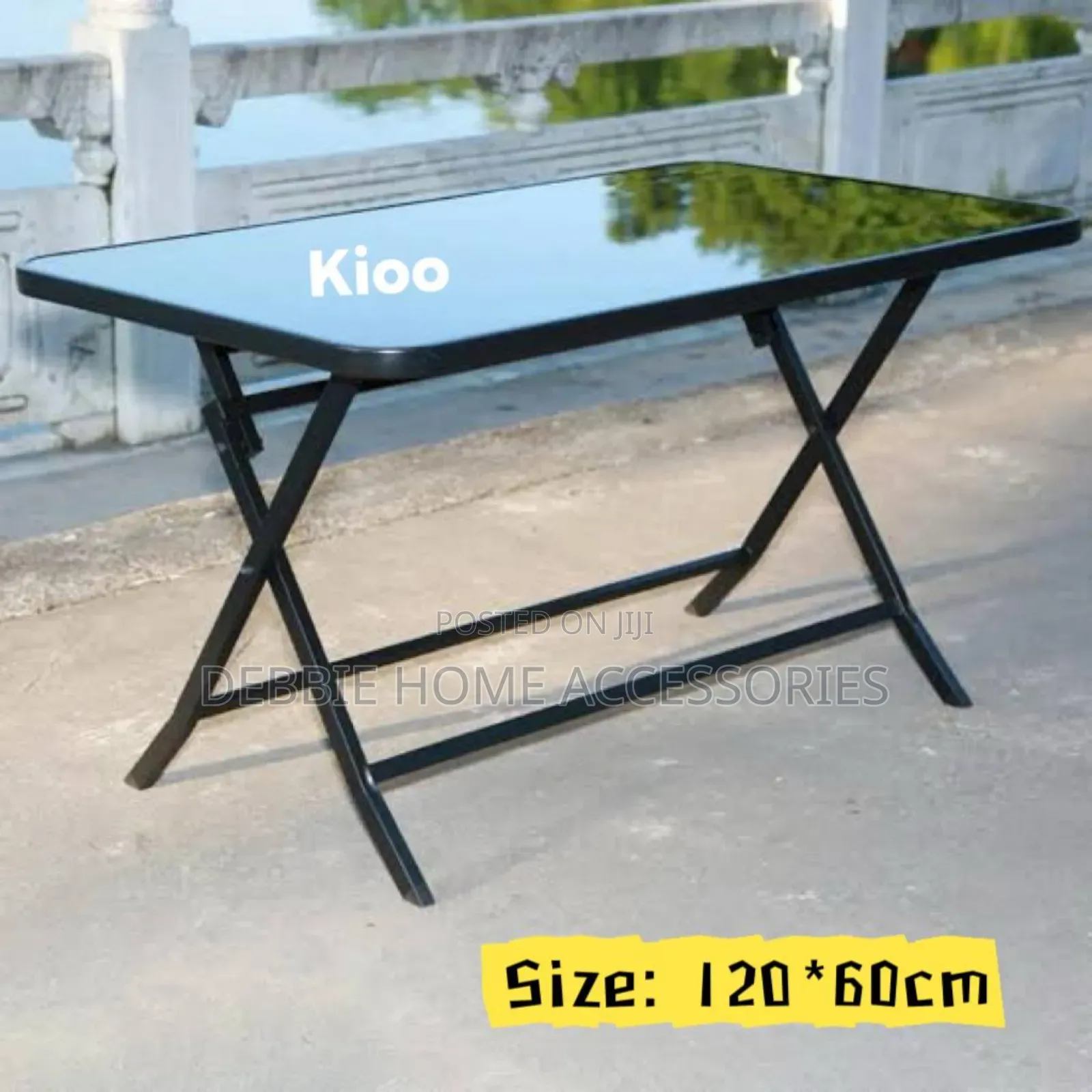 Tempered Glass Top Table Size 120cm*60cm