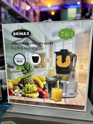 Brinax Power Crush Bx89 2-in-1 Hand Free Cold Pressed Juicer.