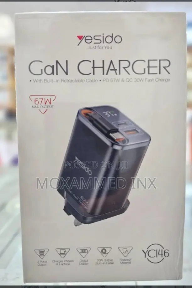 Yc146 Yesido Gan Charger Pd67w