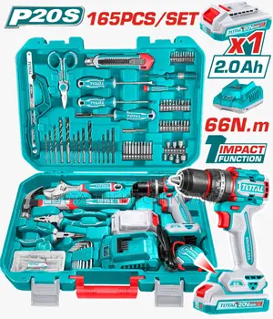 Total 165 PCS Tools Set (Cordless Drill and Tools)