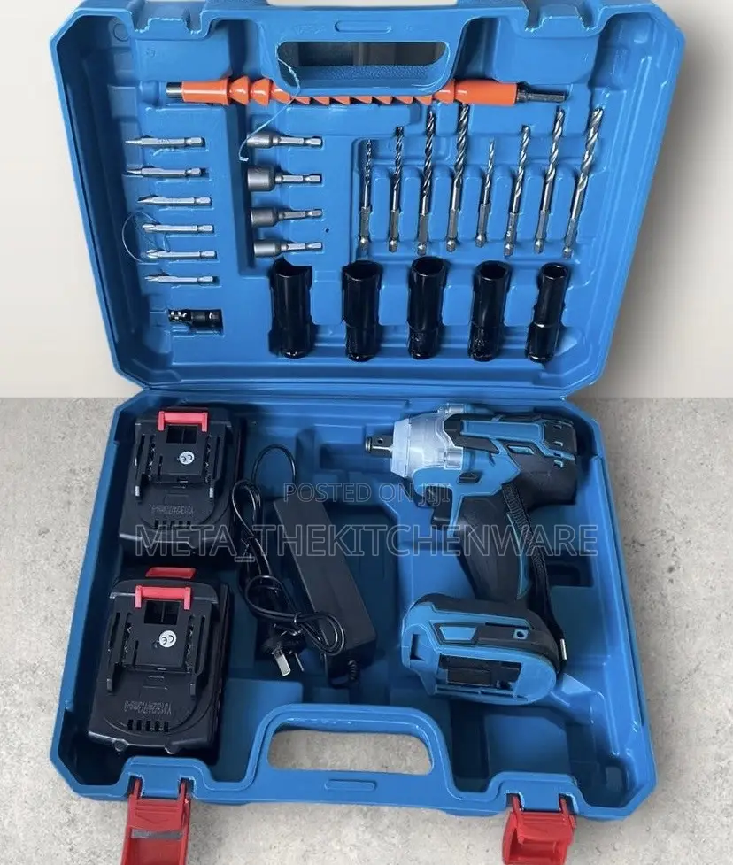 Alhuang 2 in 1 Cordless Impact Wrench - Lithium Battery 21v