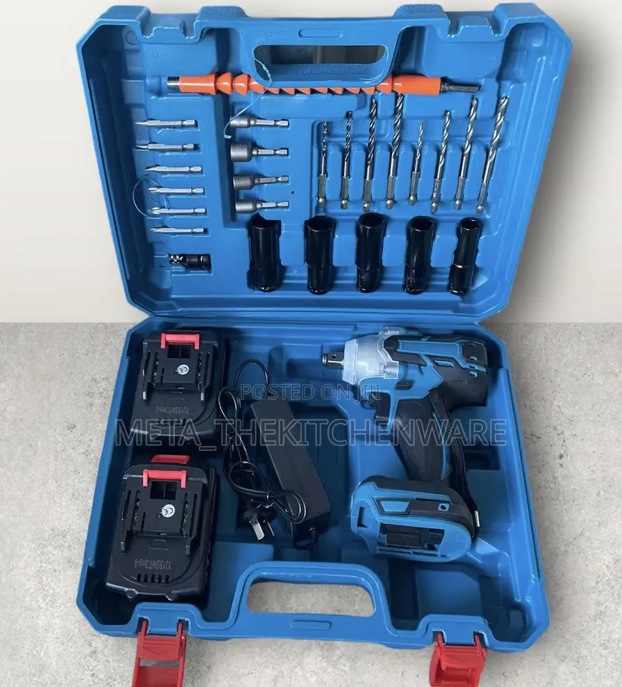 Alhuang 2 in 1 Cordless Impact Wrench - Lithium Battery 21v