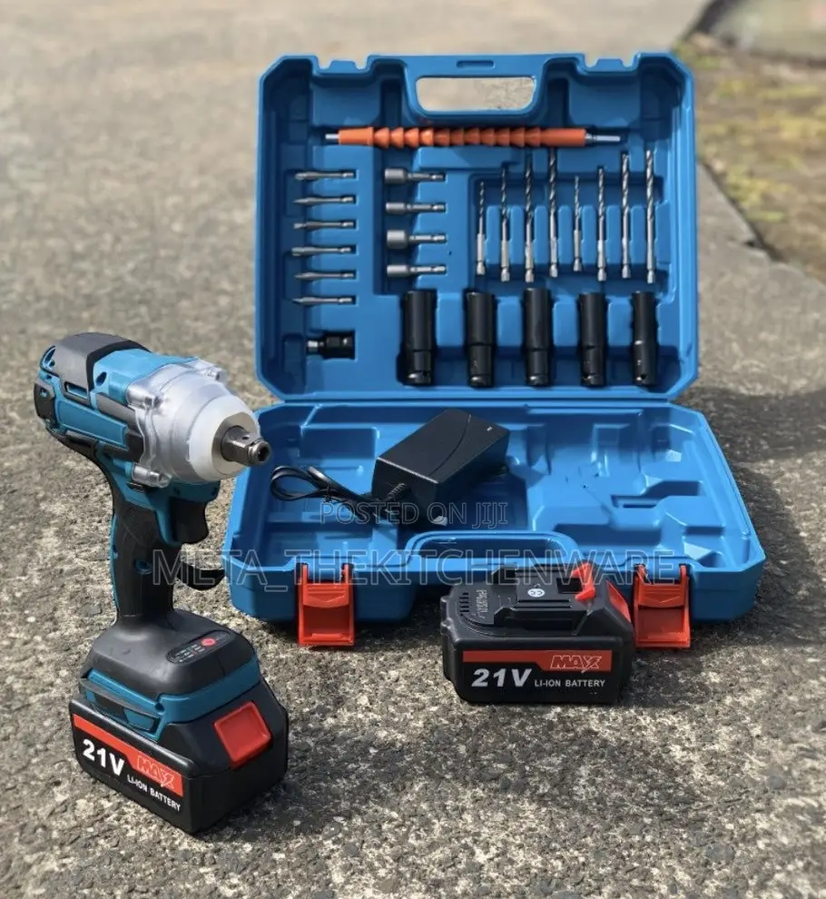 Alhuang 2 in 1 Cordless Impact Wrench - Lithium Battery 21v