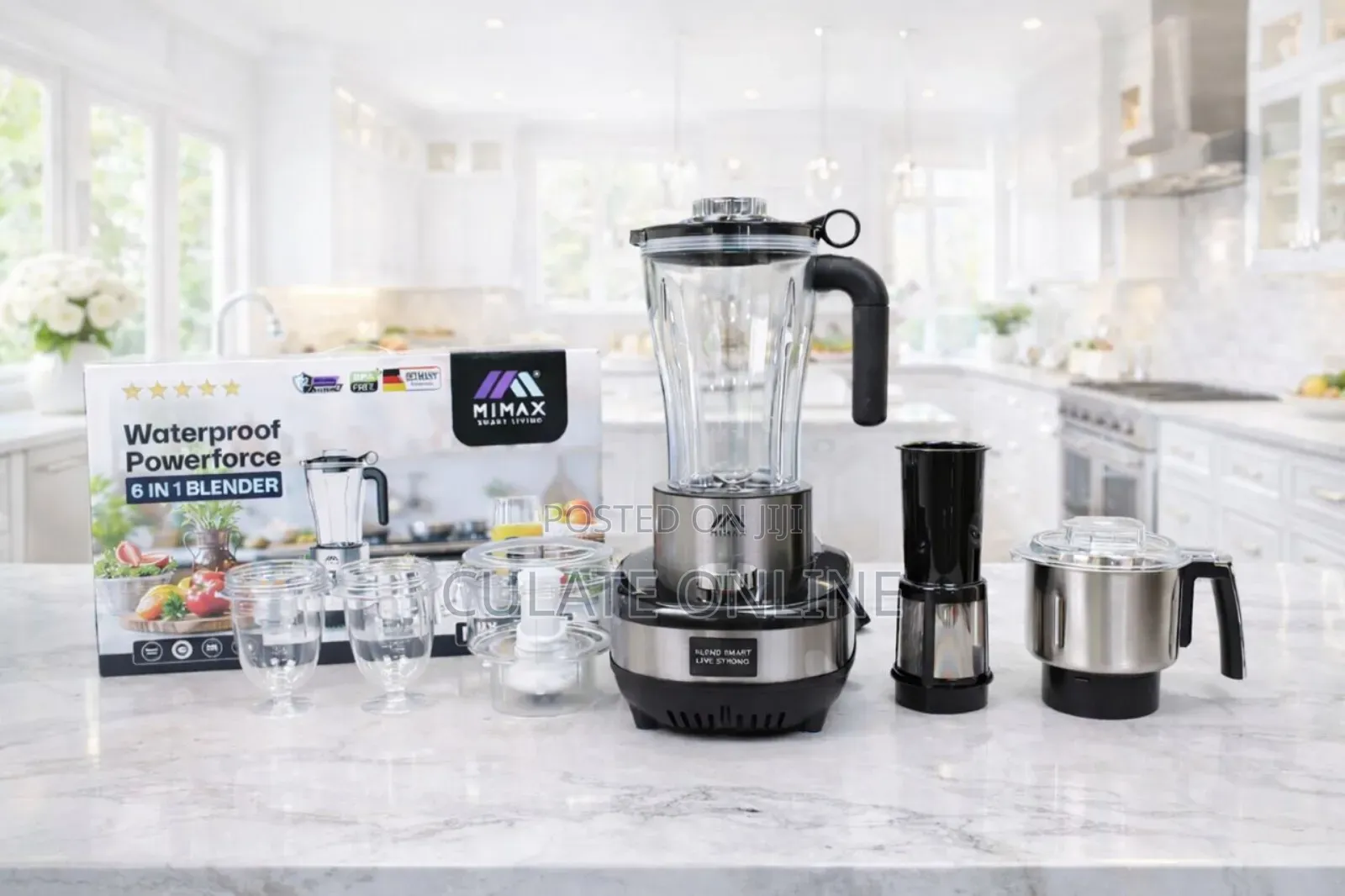 2ltrs Mimax 6 in 1 Waterproof Powerforce Blender