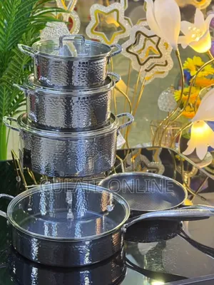 5pcs Uakeen Stainless Steel Cookware Set