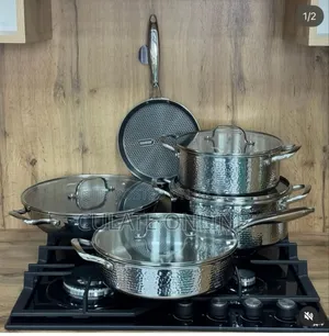 5pcs Uakeen Stainless Steel Cookware Set