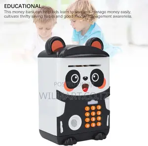 Panda Shape Fingerprint Money Bank For Kids - Bby567l