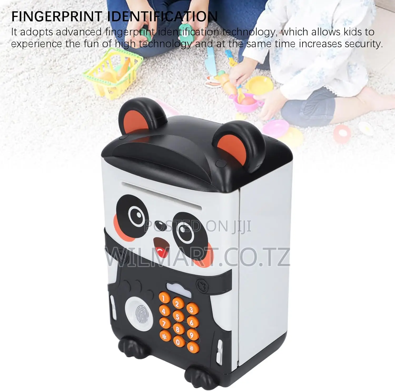 Panda Shape Fingerprint Money Bank For Kids - Bby567l