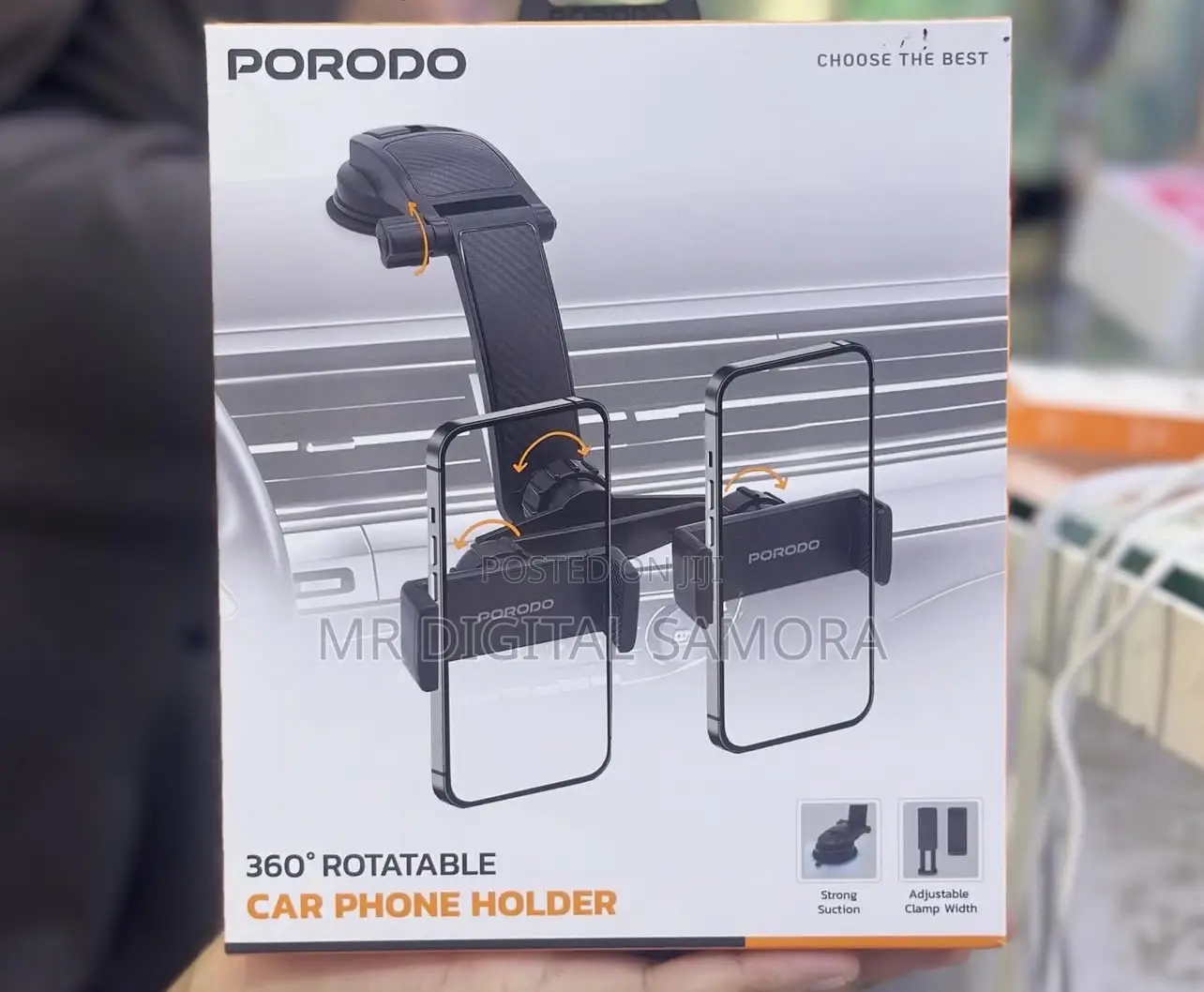 Porodo 360 Rotatable Cat Phone Holder