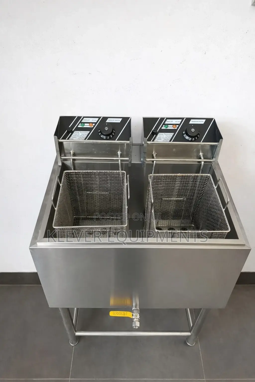 27l Vertical Electric Fryer (Single Tank, Double Basket)