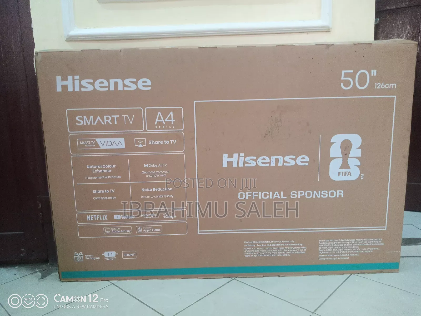 Tv Hisense Smart Tv Nchi 50, Na Friji Lita210 Vipyaa Full Boxes