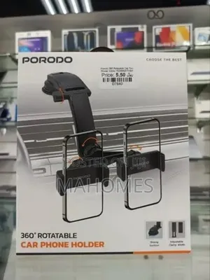 Porodo 360° Rotatable Car Phone Holder