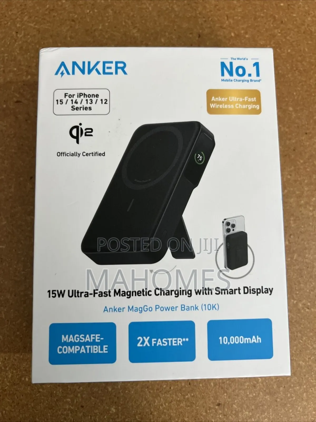 Anker Maggo Powerbank 10,000mah
 15w (Black) - A1654h11