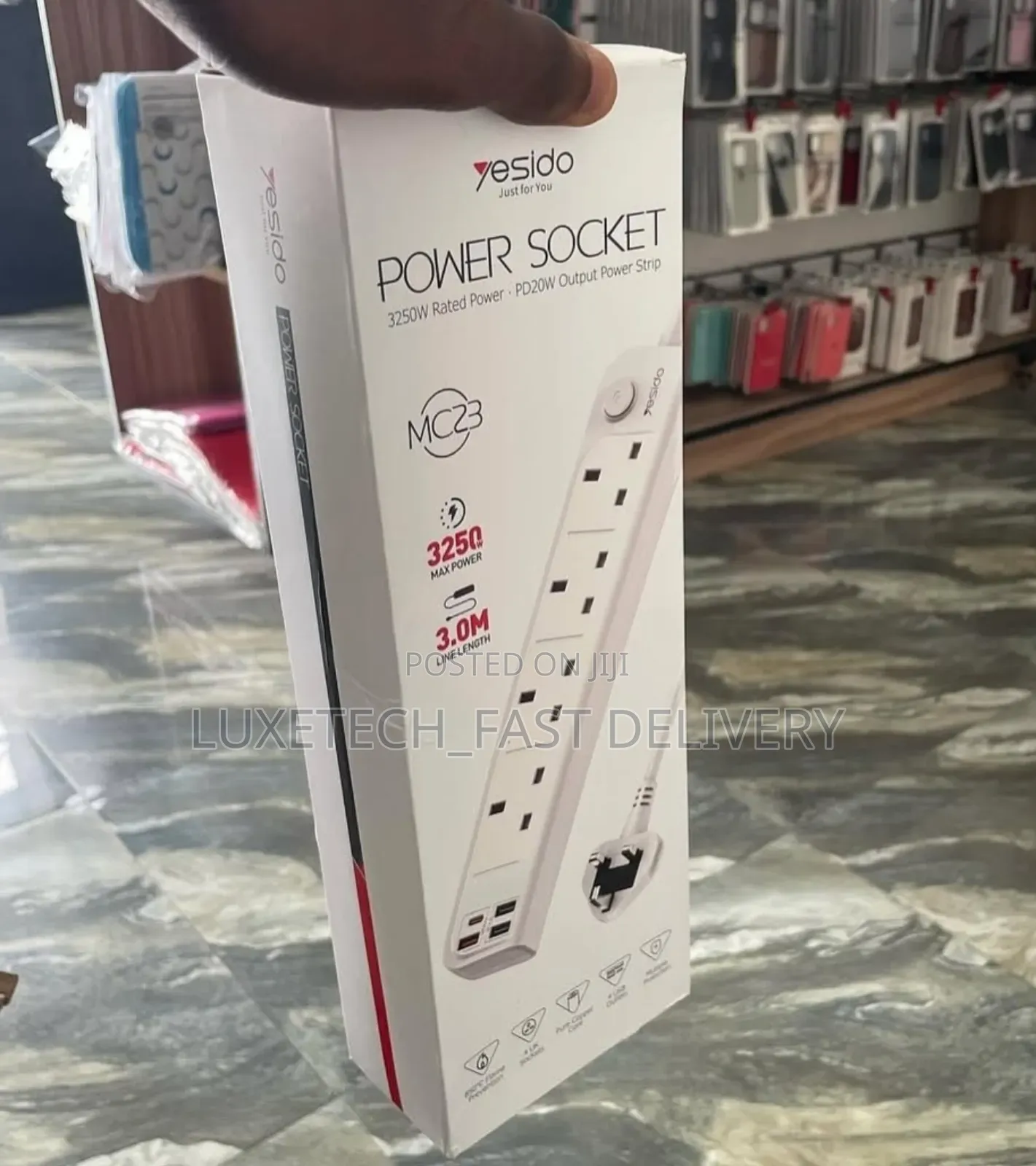 Yesido 8-in-1 Power Socket/Cable Mc23