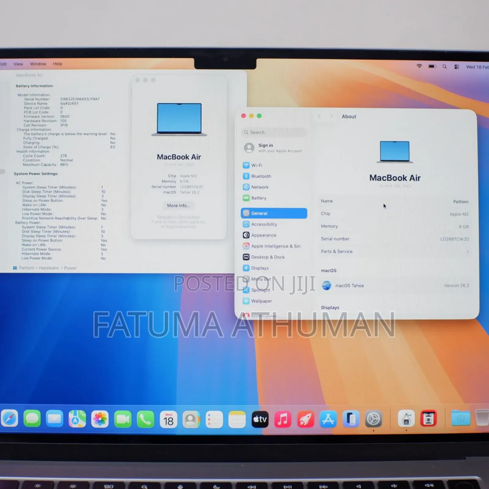 Laptop Apple MacBook 16GB Apple M2 SSD 256GB