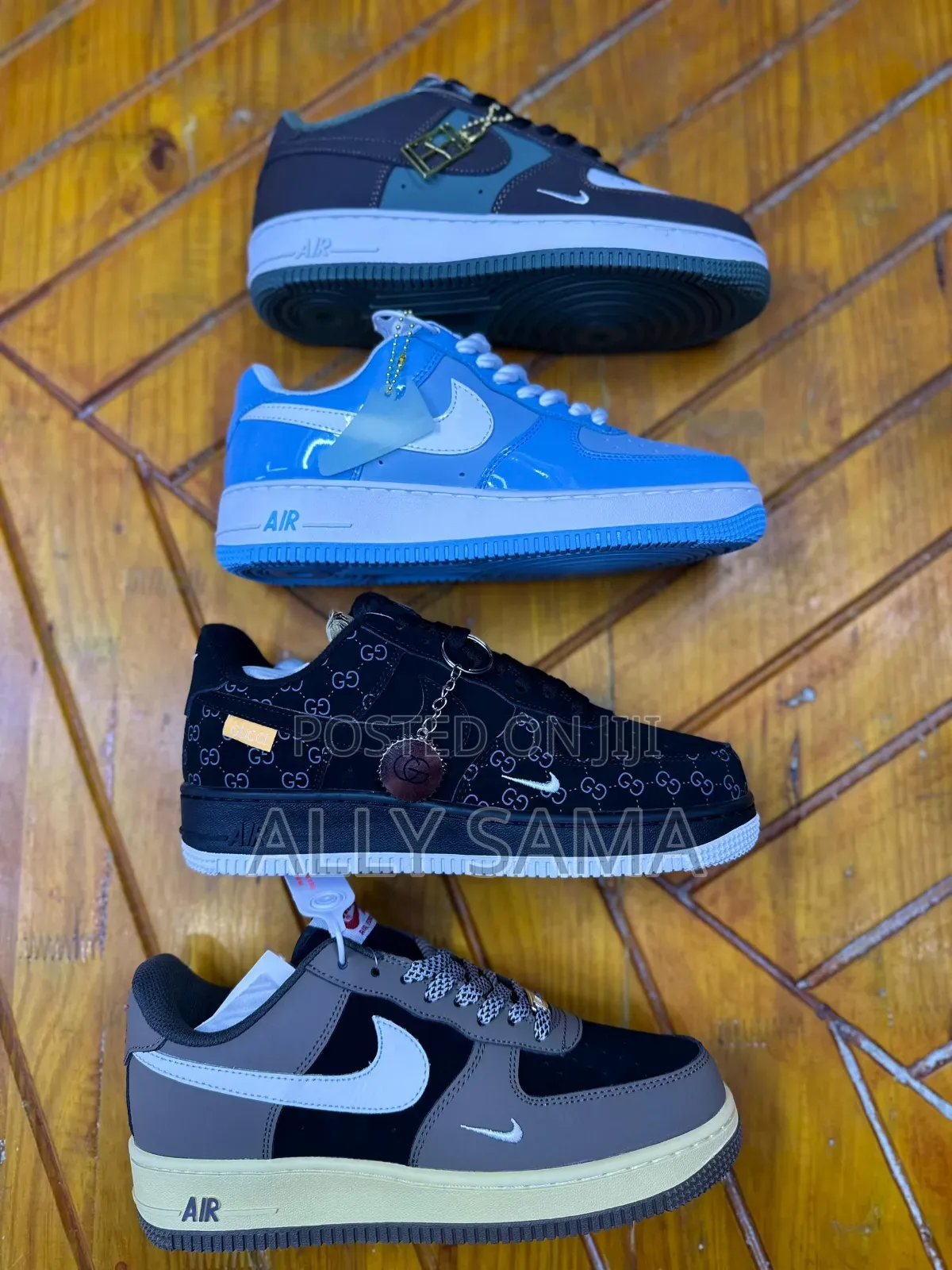 Men's Sneakers Nike Airforce1 Multicolor Material Leather