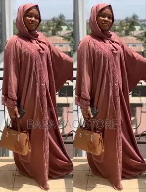 2-Pieces Abaya Dresses for All Seasons Breathable Long-Sleeved