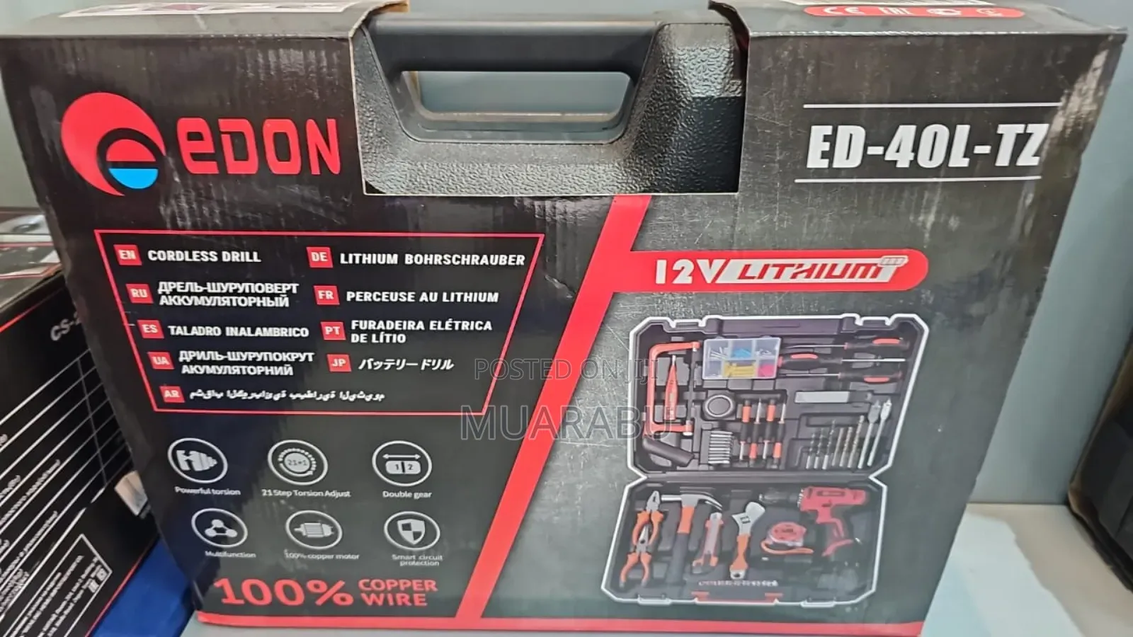 Edon Cordless Drill Tool Set Ed-40l-Tz