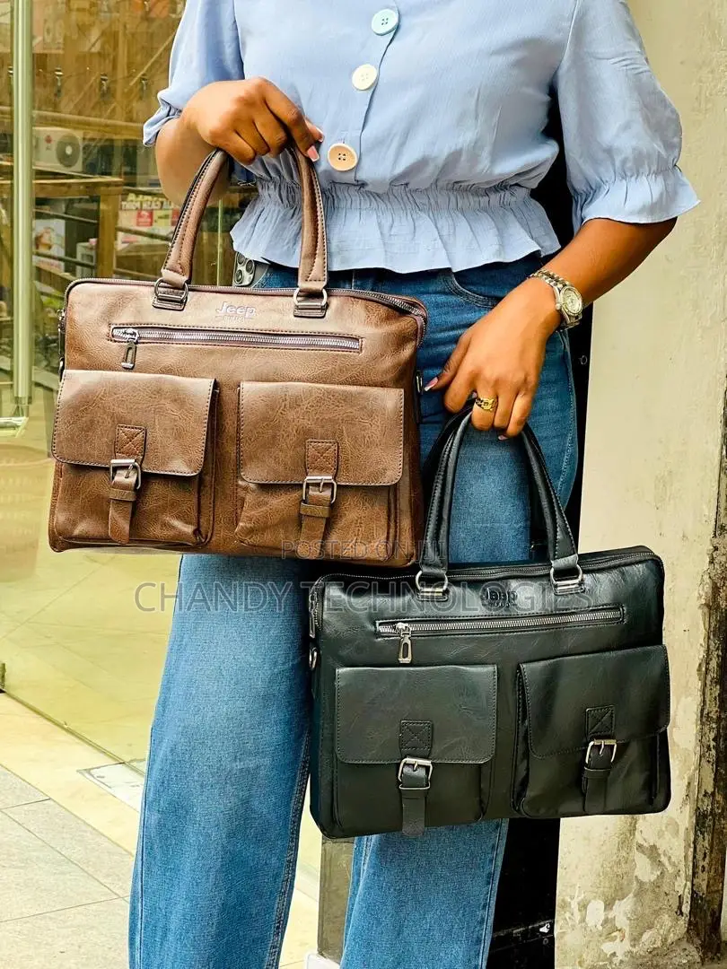Jeep Leather Laptop Bag