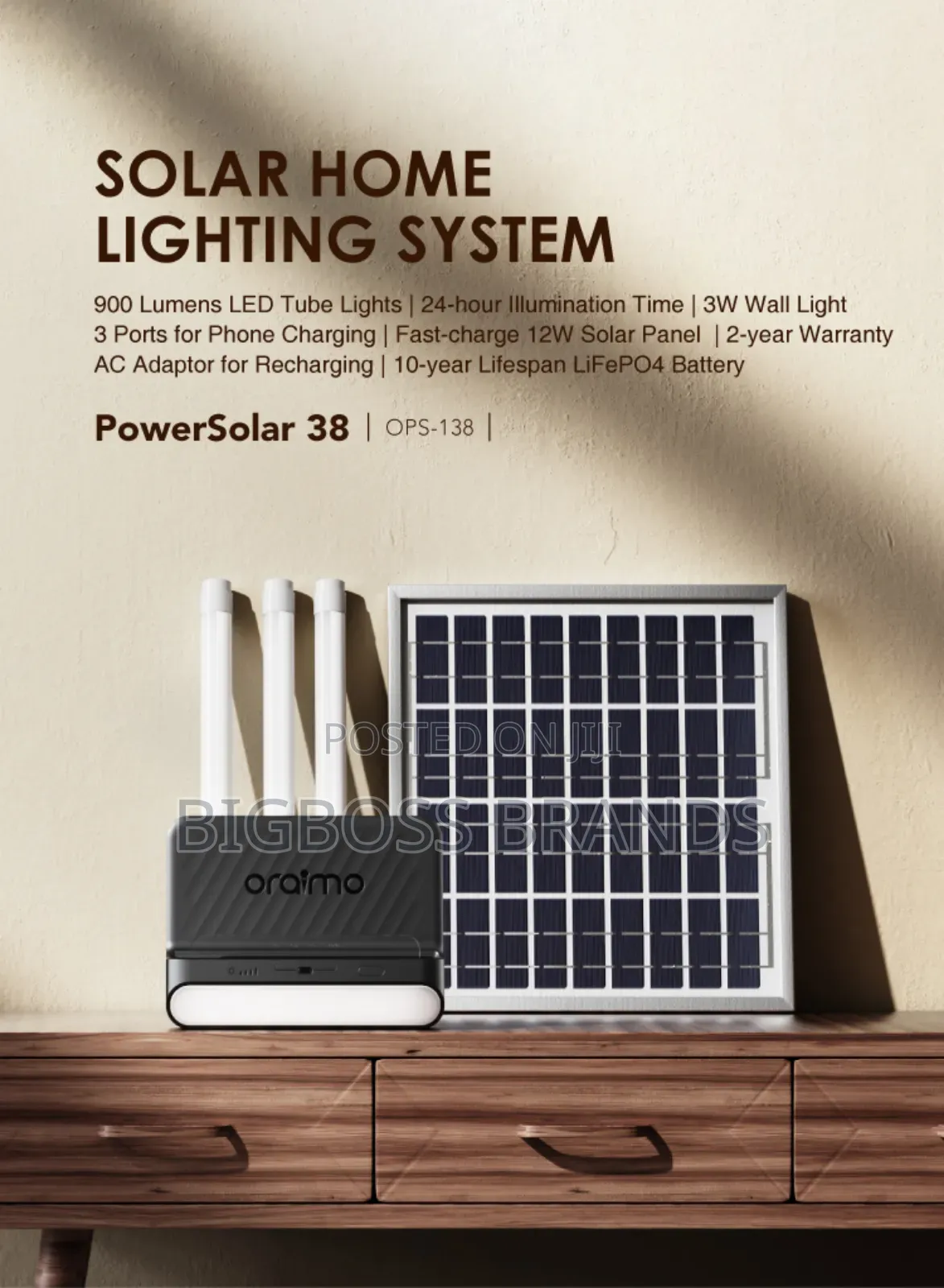 Oraimo Powersolar 38 Ops-138 Solar Home Lighting System