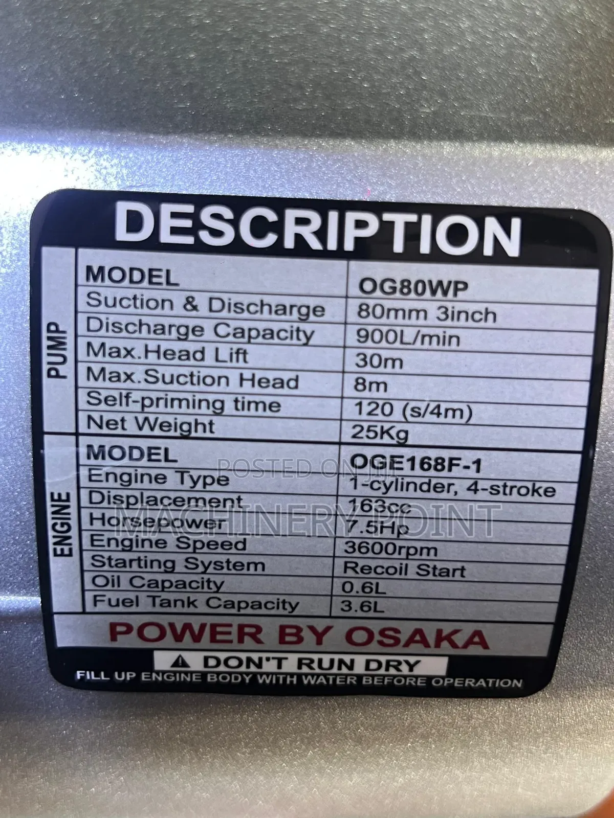 Water Pump 3"