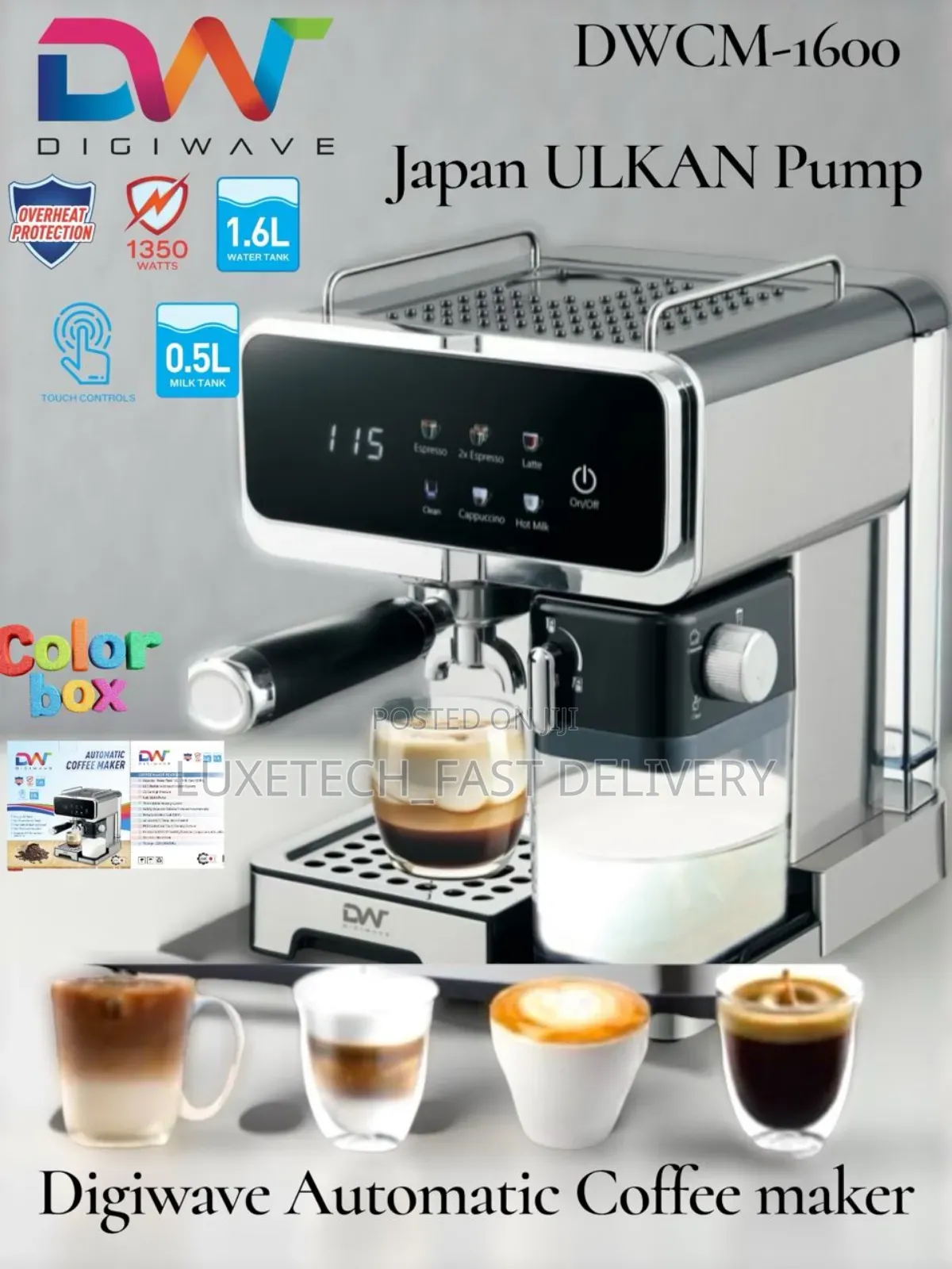 Digiwave Automatic Coffee Maker, Model DWCM-1600