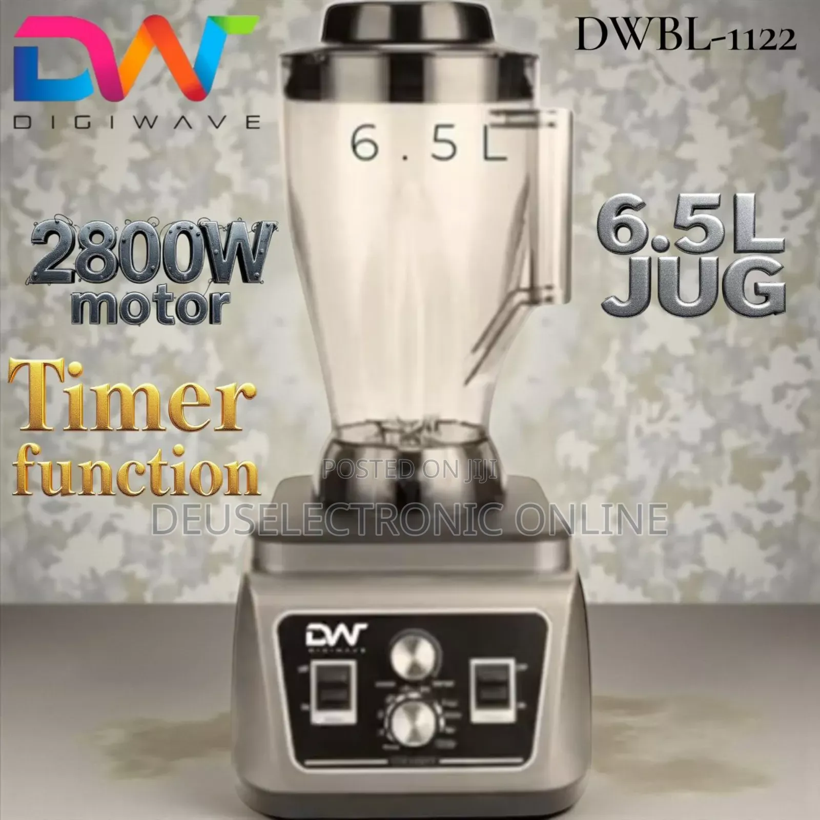 *Digiwave Commercial Blender 6.5l With Timer*
*Pure Copper Motor 2800w