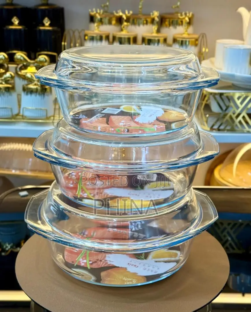 Saving Dish Kioo Set of 3pcs