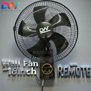 Digiwave 16-Inch Wall-Mounted Fan With a Remote Control.