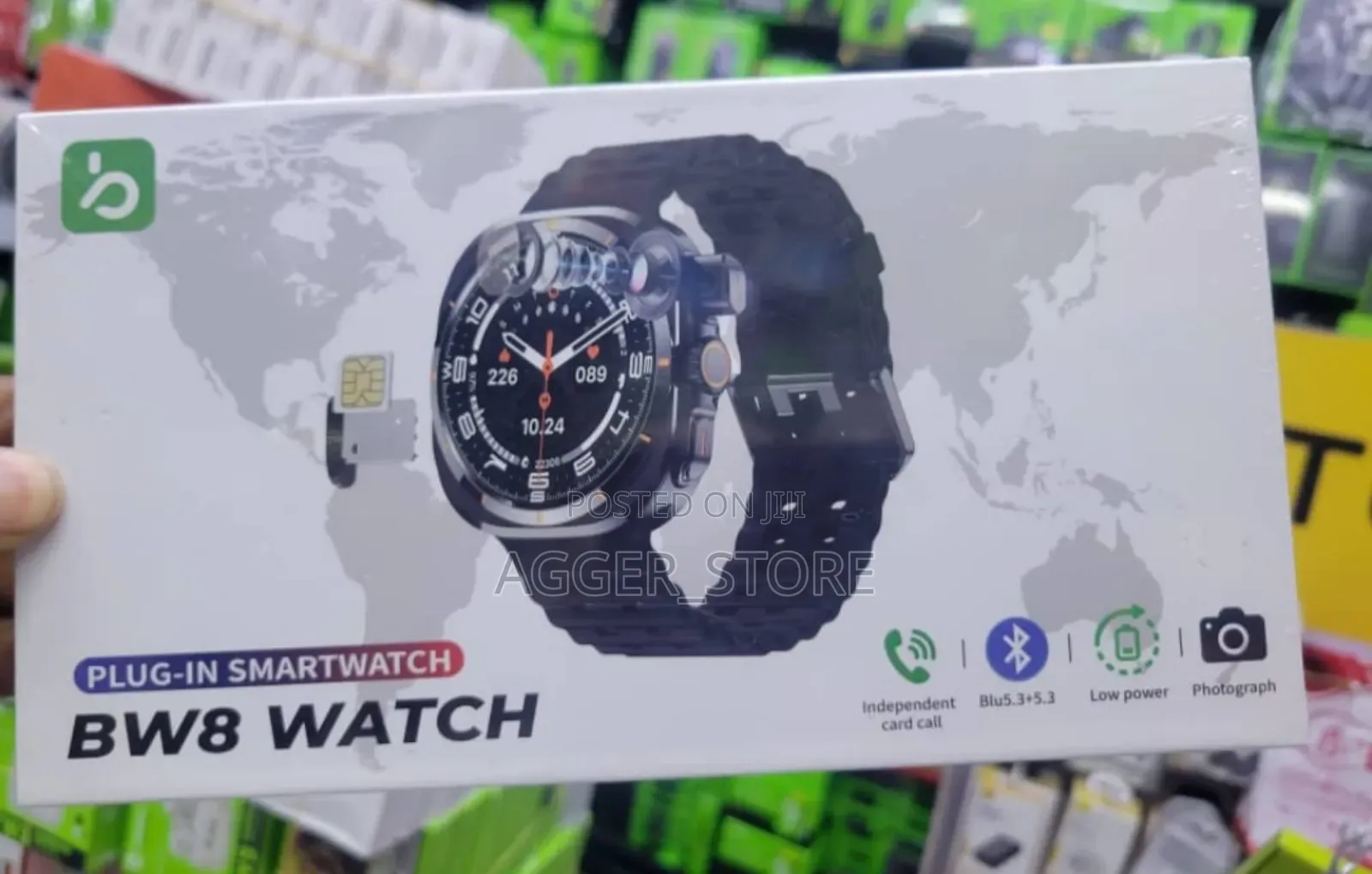 Bw8 Plug-in Smartwatch Simcard With Camera