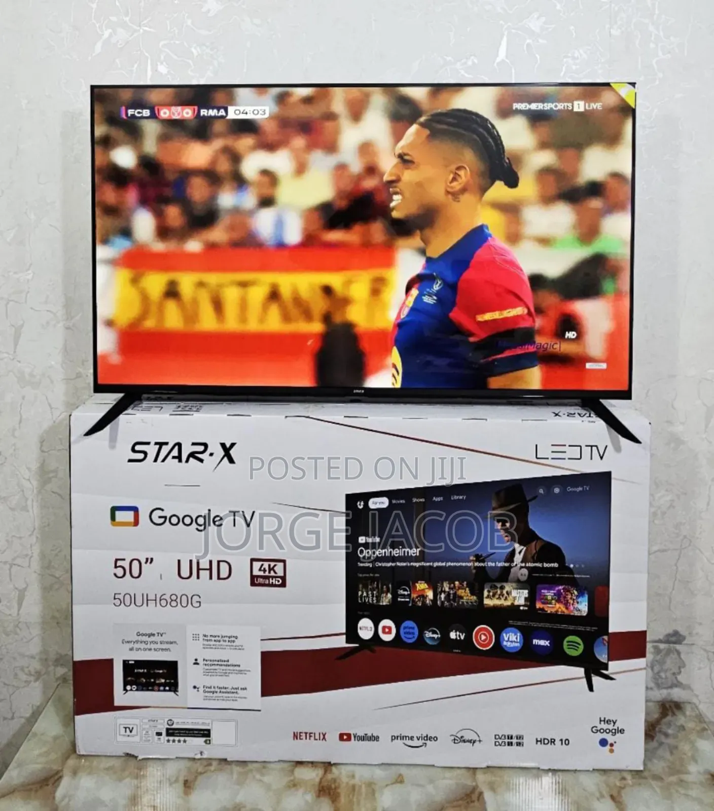 Star-X 50" Uhd Led Smart Tv With Google Tv, Model Number 50uh680g.