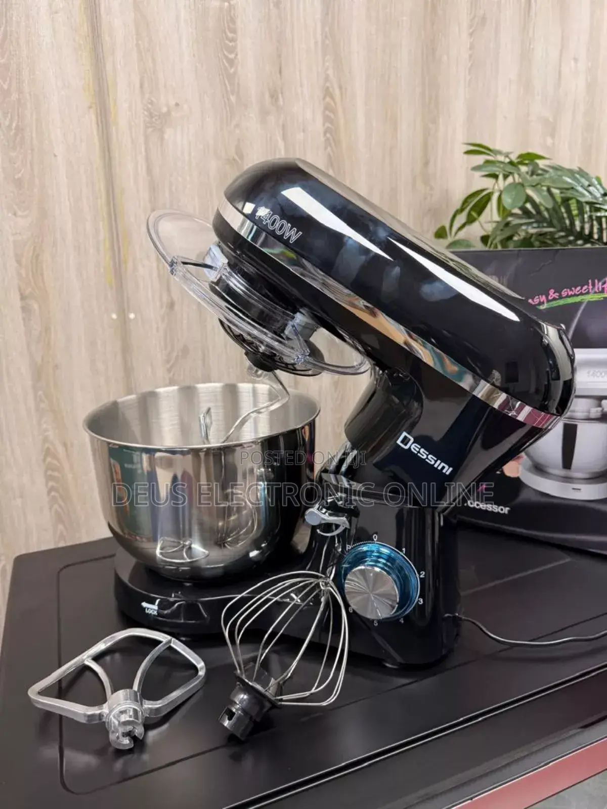 Dessin Stand Mixer 6.5 Litre . Power 1400w . Black Red