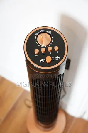 Digiwave 29" Oscillating Tower Fan With Timer -Black, Rose Gold