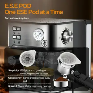 Espresso Machine, 20 Bar Barista Coffee Maker With Ese Pod Filter