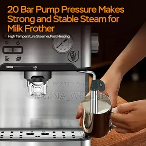 Espresso Machine, 20 Bar Barista Coffee Maker With Ese Pod Filter