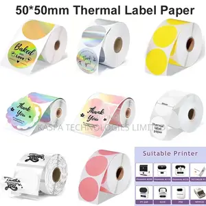 Round Coloured Label Paper