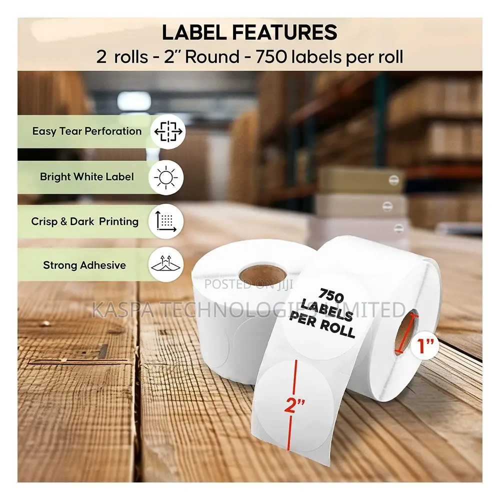 Round Coloured Label Paper