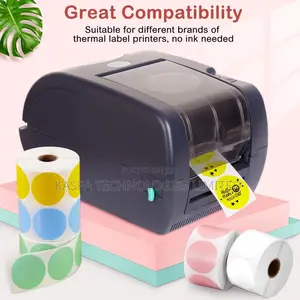 Round Coloured Label Paper