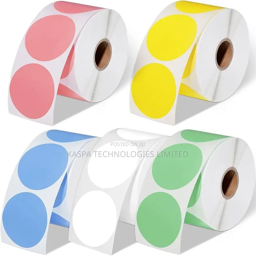 Round Coloured Label Paper