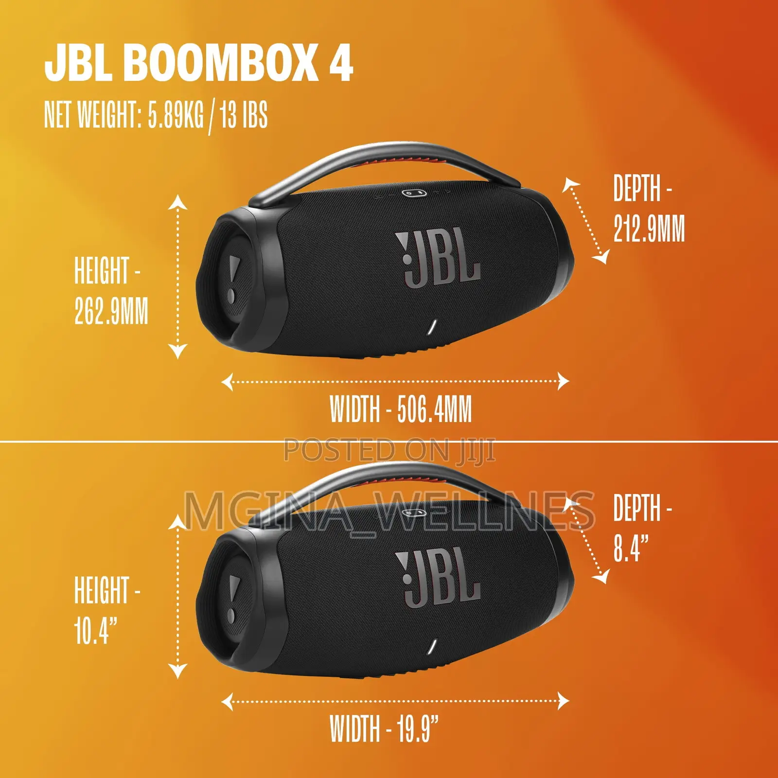 JBL Boombox 4 - Most Powerful Portable Waterproof Speaker